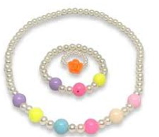 طقم لولى خرز سلسلة واسوره وخاتم